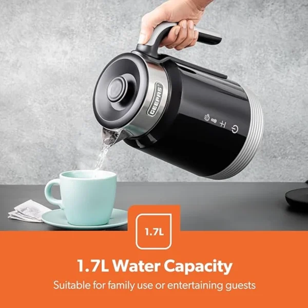 Geepas 1.7Litres Smart Stainless Steel kettle