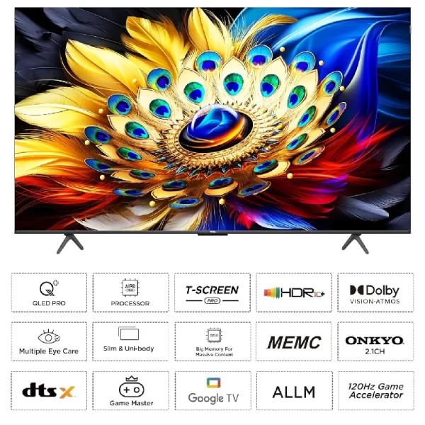 TCL 65 inch QLED PRO 4K Ultra HD Smart Android Google TV | 65C655