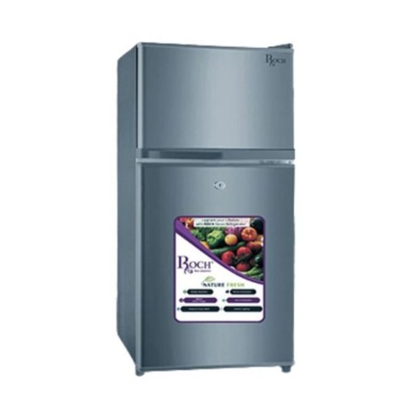 Roch 125 Liters Double Door Top Freezer Refrigerator RFR-125DT-J, Inox (2 Years Warranty)