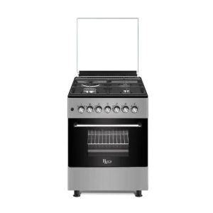 Roch 50X55cm Premium Cooker With 3 Gas Burners And 1 Electric Plate & Electric Oven F6B31E3-I (Made In Turkey) – Silver