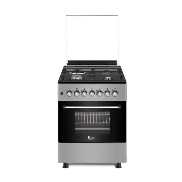 Roch 50X55cm Premium Cooker With 3 Gas Burners And 1 Electric Plate & Electric Oven F6B31E3-I (Made In Turkey) – Silver