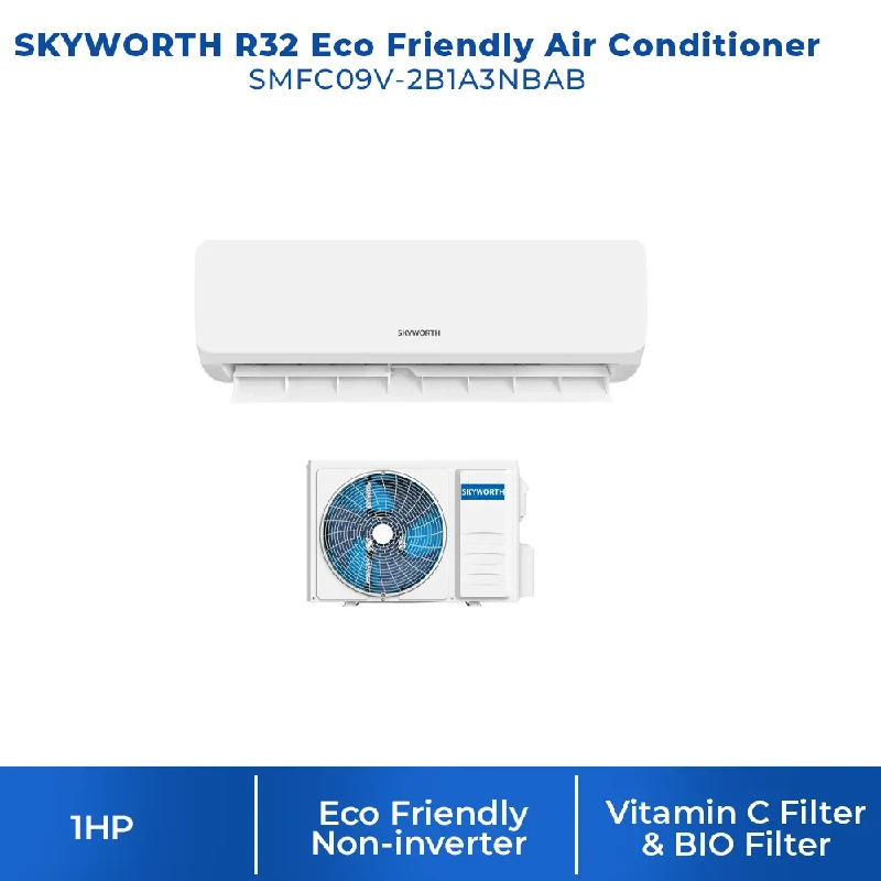 Skyworth 9,000 BTU Wall Split Air Conditioner | SMFC09V-2B1A3NBAB