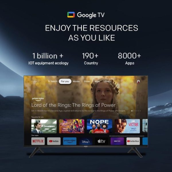 SkyWorth 55 inch Smart Android UHD 4K With HDR Google Frameless TV | 55G6500G
