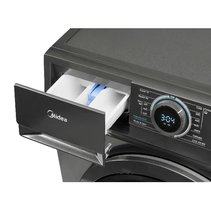 Midea 6KG Front Load Washing Machine with BLDC Inverter Motor | MF100W60BTGCC