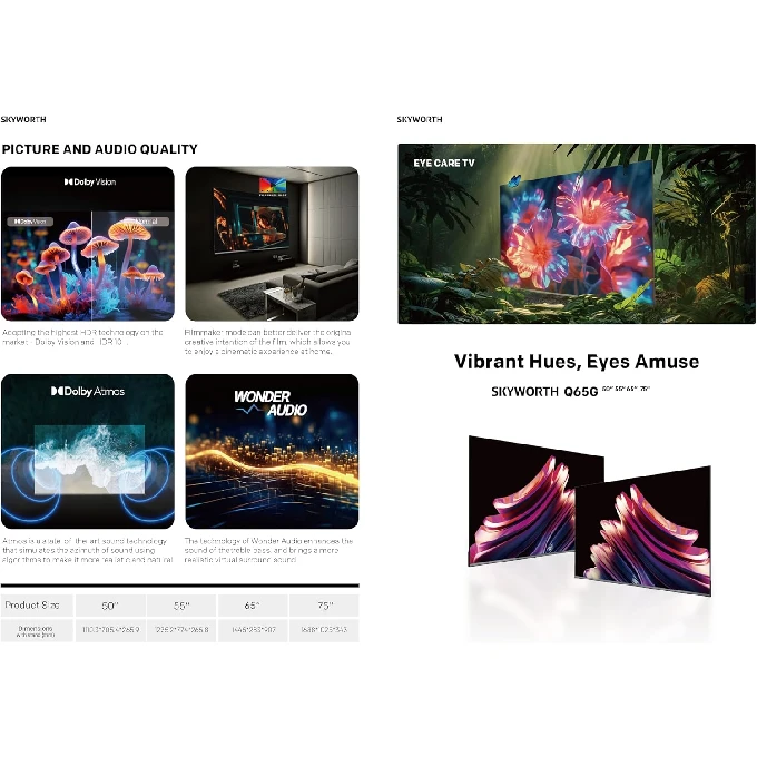 Skyworth 55 Inch 4K UHD QLED Google Smart TV | 55Q6500H
