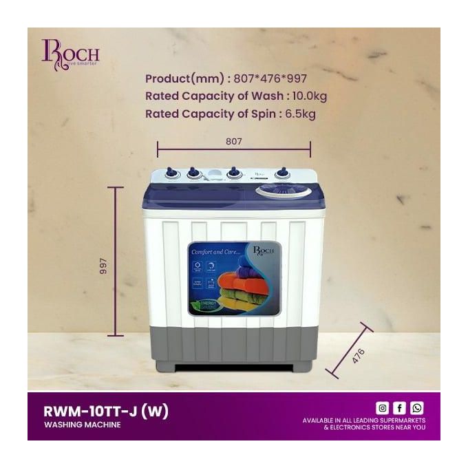 Roch 10KG Twin Tub Top Loading Washing Machine