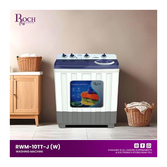 Roch 10KG Twin Tub Top Loading Washing Machine