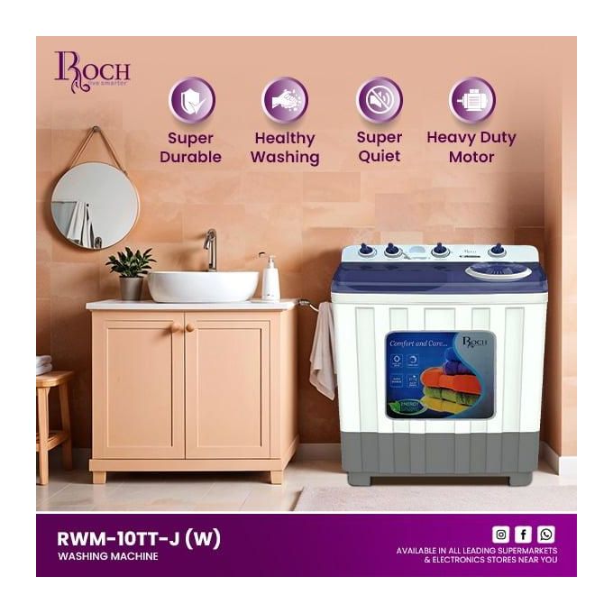 Roch 10KG Twin Tub Top Loading Washing Machine