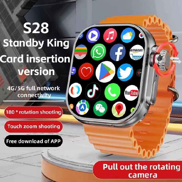 EW1 Smart Watch Full Touchscreen, AMOLED Ultra-HD Screen