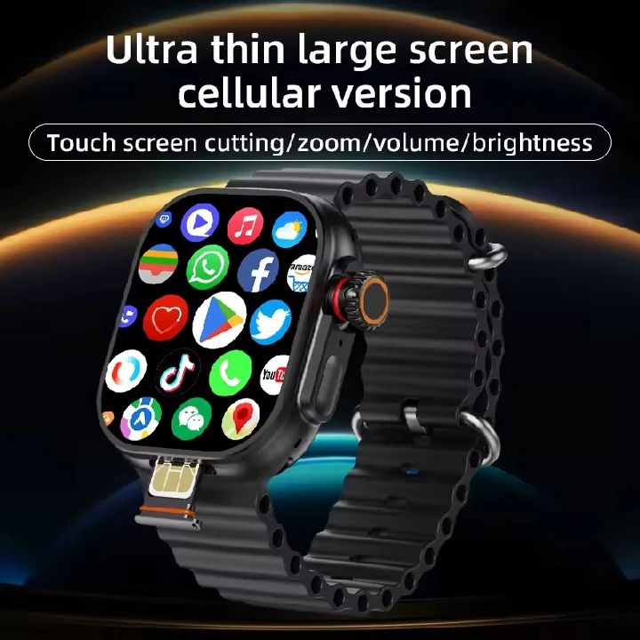 EW1 Smart Watch Full Touchscreen, AMOLED Ultra-HD Screen