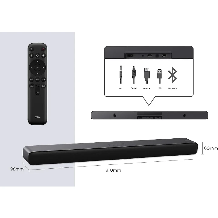 TCL 2.0Ch Pro All-in-One Deep Bass SoundBar | S45H