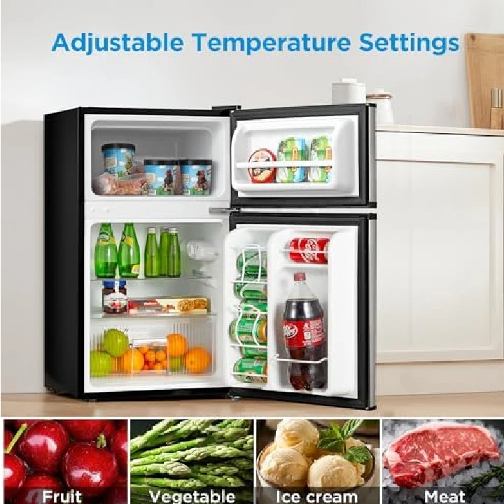 Midea 120L Double Door Refrigerator | WHD-113FSS1