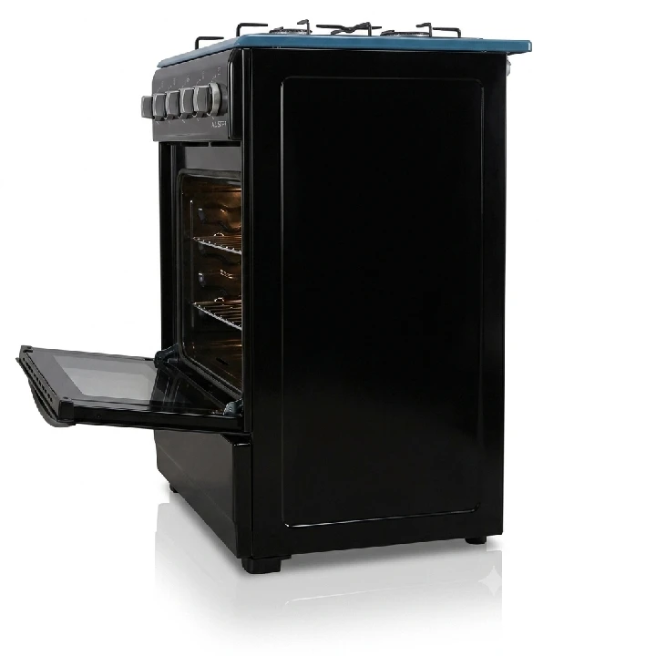 Allstar Full Gas Free Standing Cooker with Gas Oven (50x50cm) with Nozzle System, Glass Cover