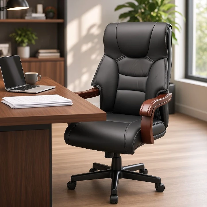 High Back Office Swivel Ergonomic Executive Luxury Leather Office Chair