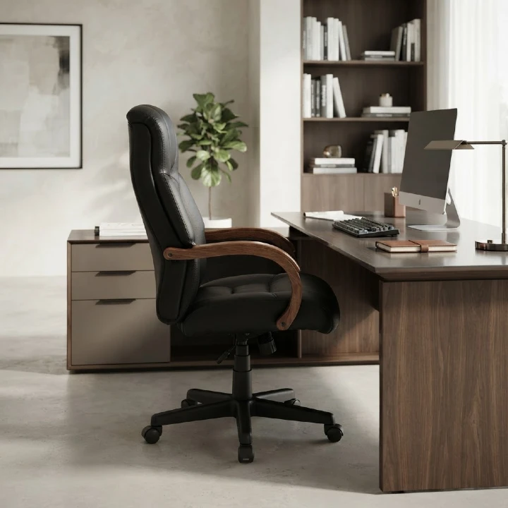 High Back Office Swivel Ergonomic Executive Luxury Leather Office Chair