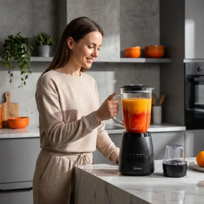 Midea 2 in 1 High Quality Glass Blender | MJ-BL6013W