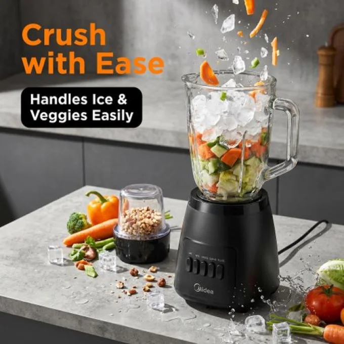 Midea 2 in 1 High Quality Glass Blender | MJ-BL6013W