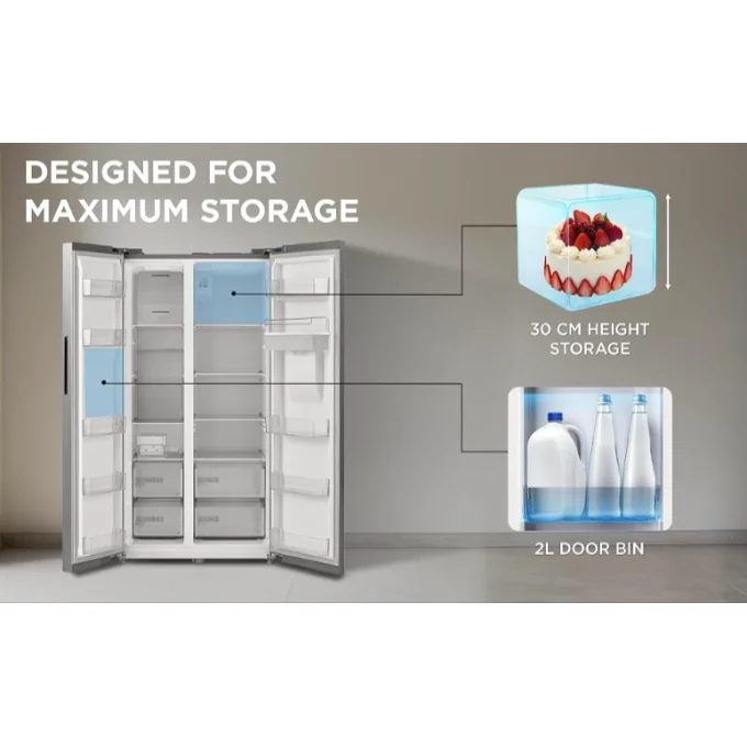 Midea 553L Side-By-Side Refrigerator with Water Dispenser | MDRS710FGF46D