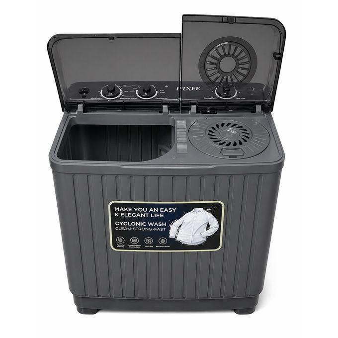 Pixel 8KG Twin Tub Top Load Washing Machine - Grey | PX382