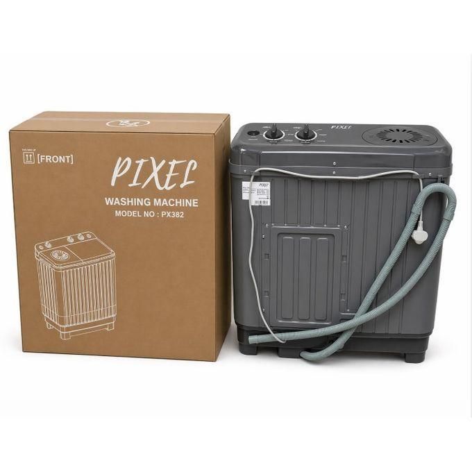 Pixel 8KG Twin Tub Top Load Washing Machine - Grey | PX382