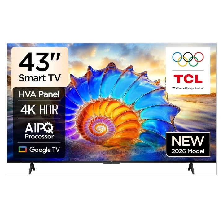 TCL 43 inch 4K Ultra HD Google Smart TV - (2026 Model)