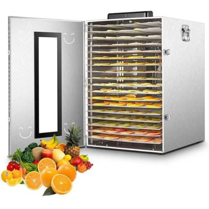 Commercial 18 Tray Electric Food Dehydrator Dryer Machine – Stainless Steel