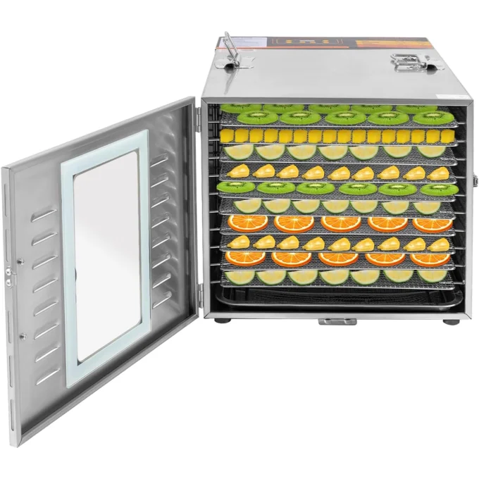 Commercial Food Dehydrator Dryer Machine 10 Trays - Stainless Steel