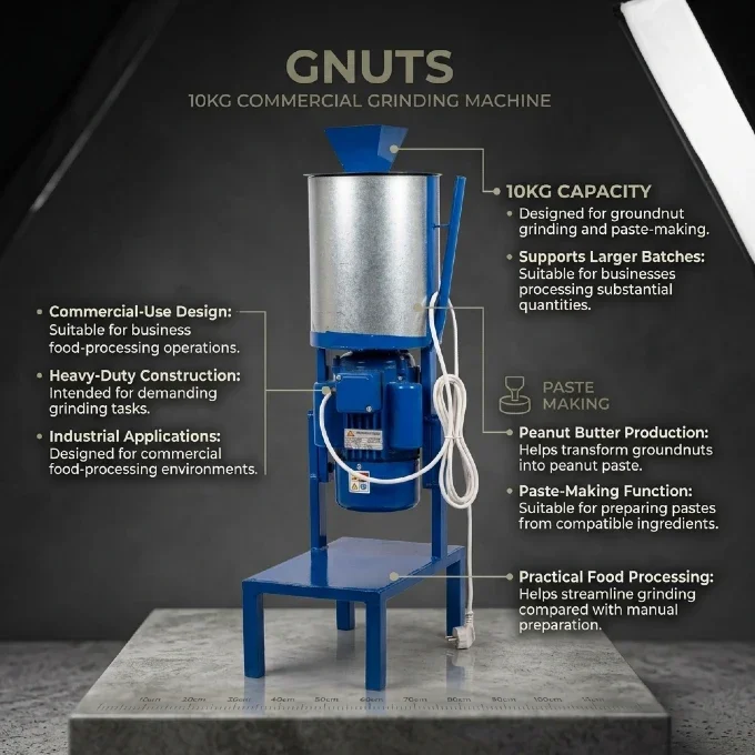 Gnuts 10KG Commercial Grinding Machine – Paste Making Machine