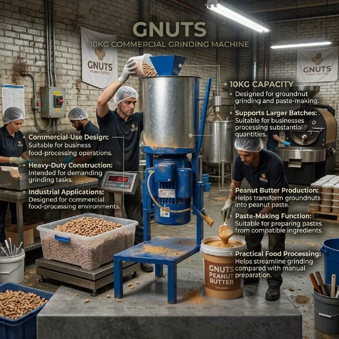 Gnuts 10KG Commercial Grinding Machine – Paste Making Machine
