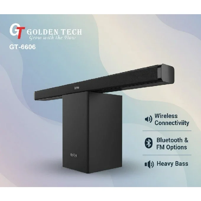 GoldenTech 2.1Ch SoundBar System with Subwoofer | GT-6606