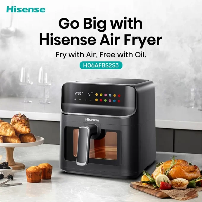 Hisense 6.7L Digital Air Fryer 1350W | H06AFBS2S3