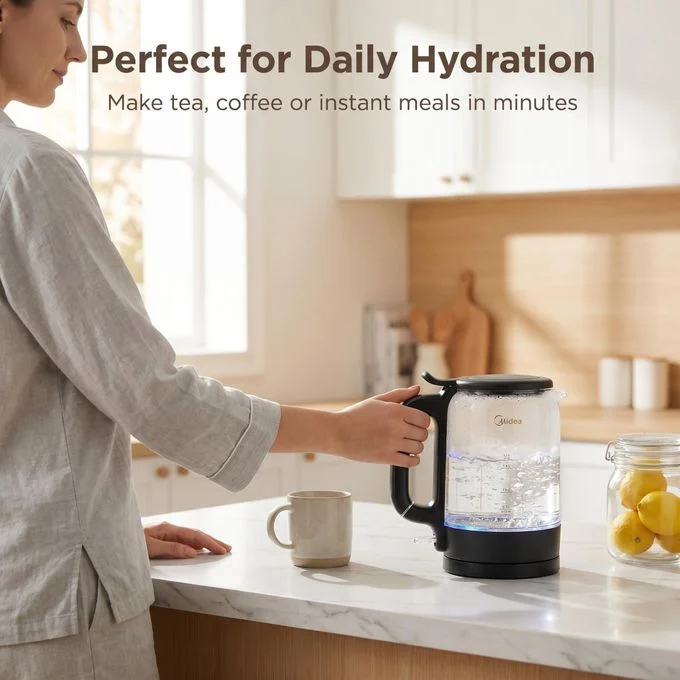 Midea 1.7L Glass Electric Kettle | MK-17G06A2M