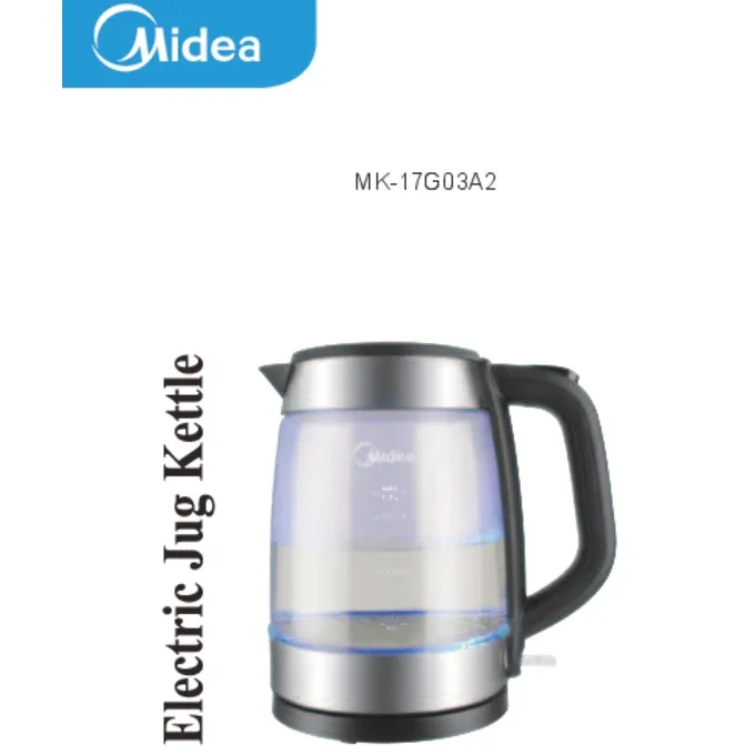 Midea 1.7L Glass Electric Kettle 2200W | MK-17G03A2