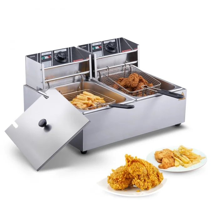 Pixel 10L Commercial Double Deep Fryer