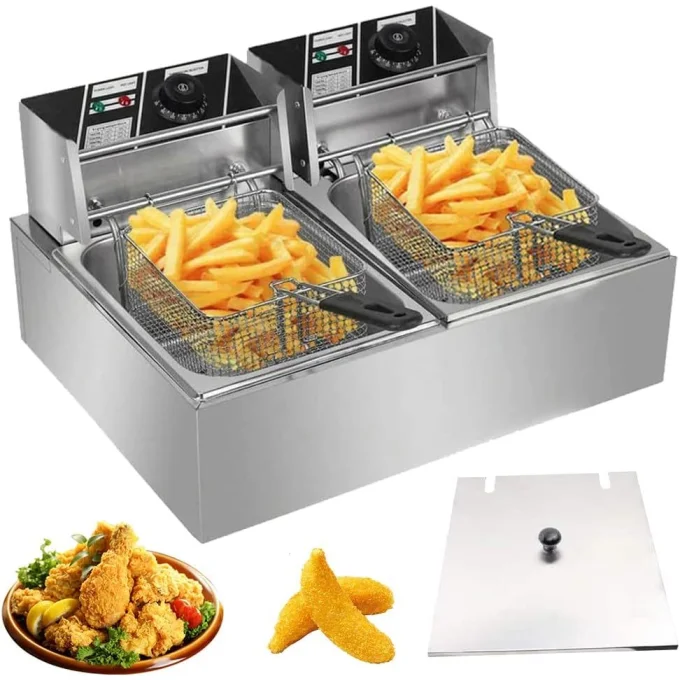 Pixel 10L Commercial Double Deep Fryer