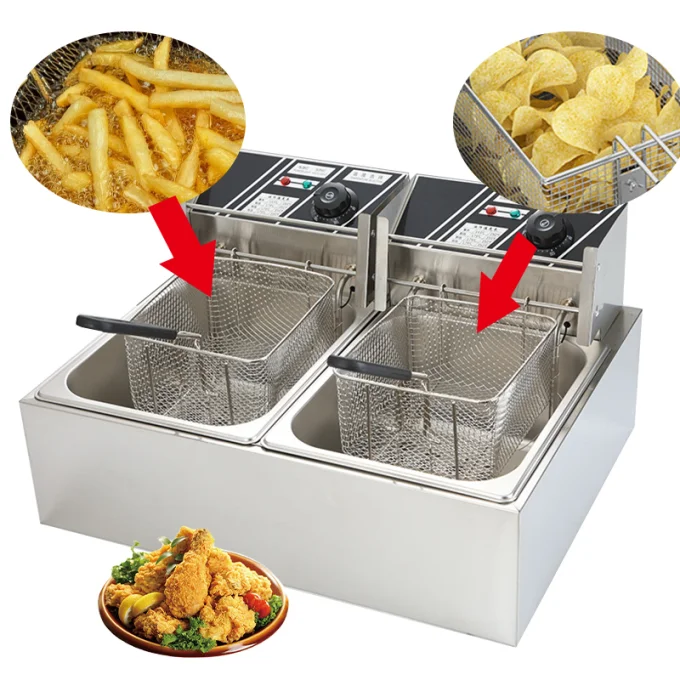 Pixel 10L Commercial Double Deep Fryer