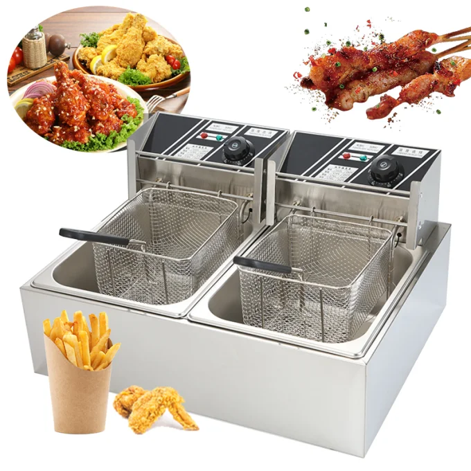 Pixel 10L Commercial Double Deep Fryer