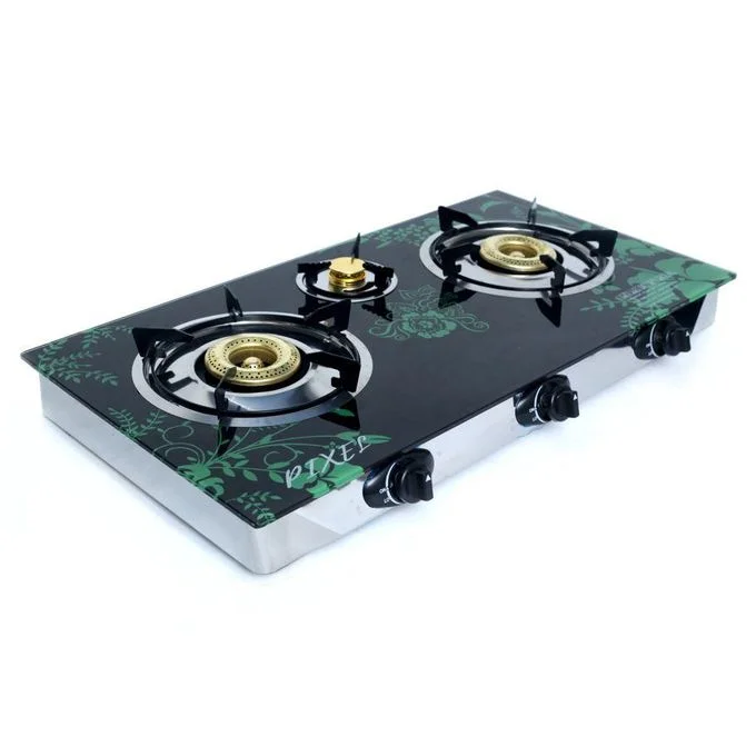 Pixel 3 Burner Glass Gas Stove